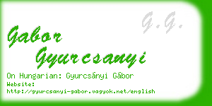 gabor gyurcsanyi business card