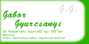 gabor gyurcsanyi business card